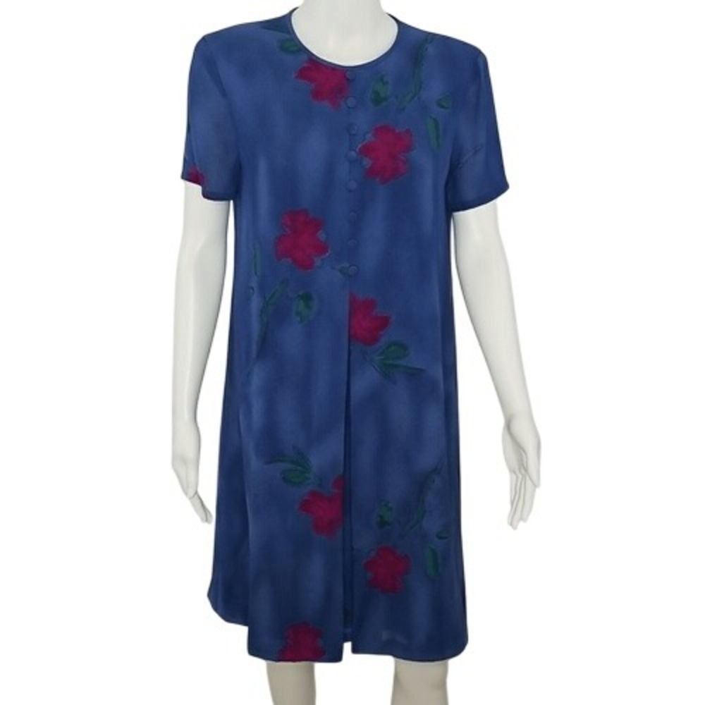 Evan Picone Blue Floral Dress
